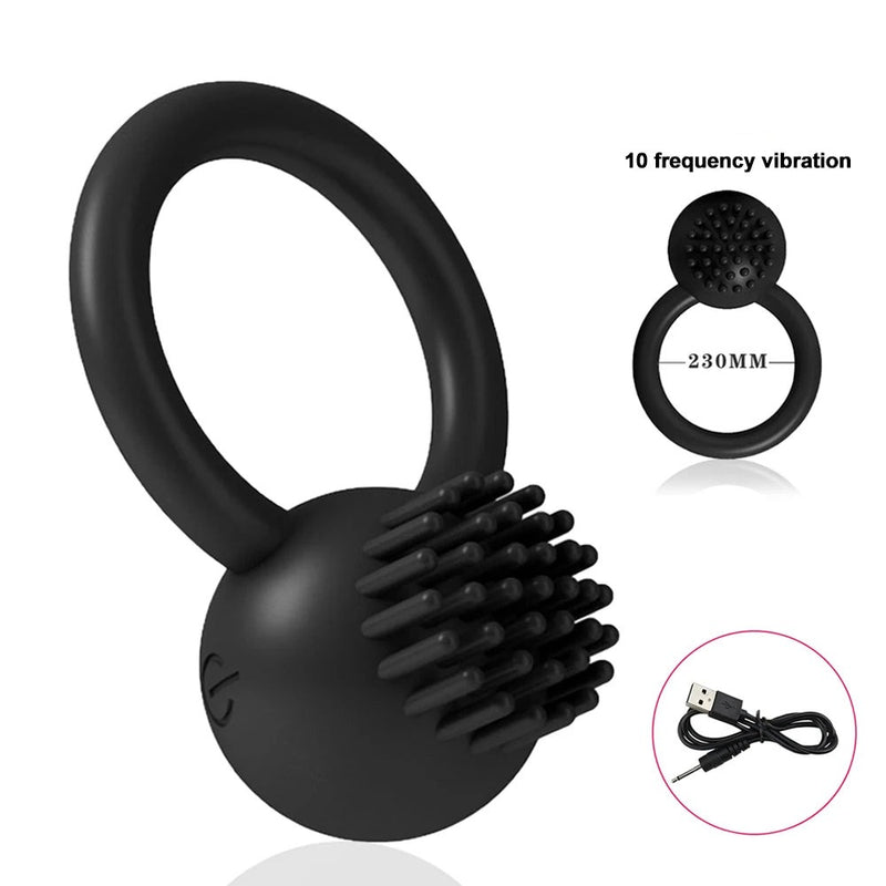 10 Frequency Vibrator Cock Ring for Men!