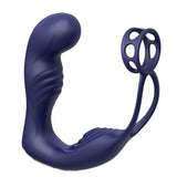 Male Prostate Massage Vibrator with Double Ring Anal Plug