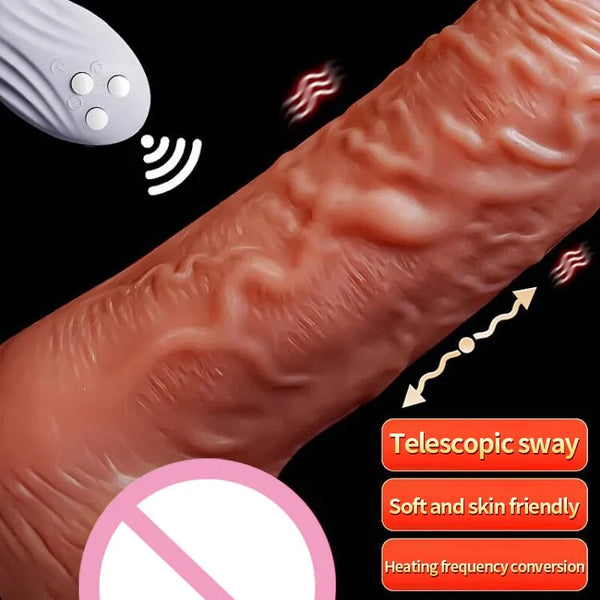 Realistic Telescopic Vibrator with Female Stimulator - Your Ultimate Pleasure Experience