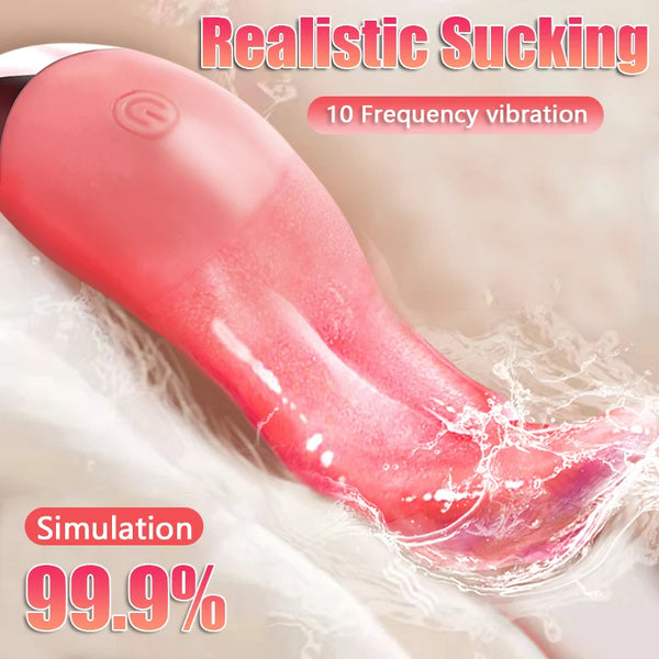 10-Mode Heating Tongue Licking Vibrator for Women
