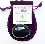 Polar Jade Drilled Yoni Egg of Obsidian Gemstone